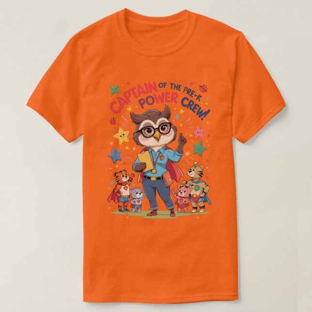 Captain of the Pre-K Power Crew T-Shirt (Design vorne)