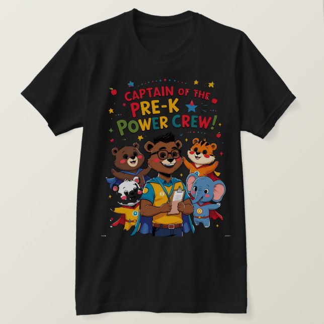Captain of the Pre-K Power Crew T-Shirt (Design vorne)
