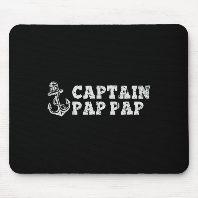 Captain Pap-pap Segelboot Pappap Bootsanker Mousepad (Vorne)