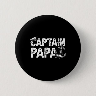 Captain Papa Pontoon Lake Sailor Fishing Bootfahre Button