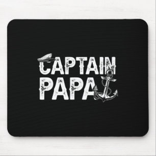Captain Papa Pontoon Lake Sailor Fishing Bootfahre Mousepad