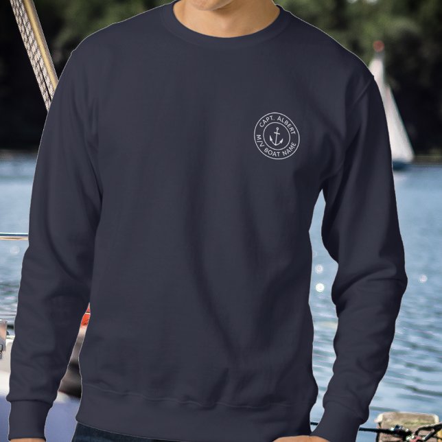 Captain Personalisiert Anchor Logo Sweatshirt (Von Creator hochgeladen)