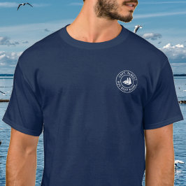 Captain Personalisiert Sailboat Logo T Shirt
