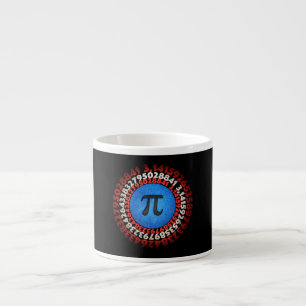 Captain Pi Superhero Shield Nerdy Math Pi Day Espressotasse