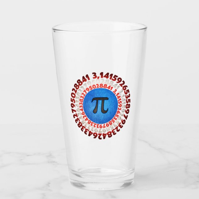 Captain Pi Superhero Shield Nerdy Math Pi Day      Glas (Vorderseite)
