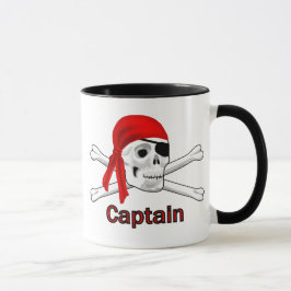 Captain Pirate Skull und Crossbones-Tasse Tasse