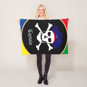 Captain & Pirates Flag - Schatzinsel /Kinder Fleecedecke