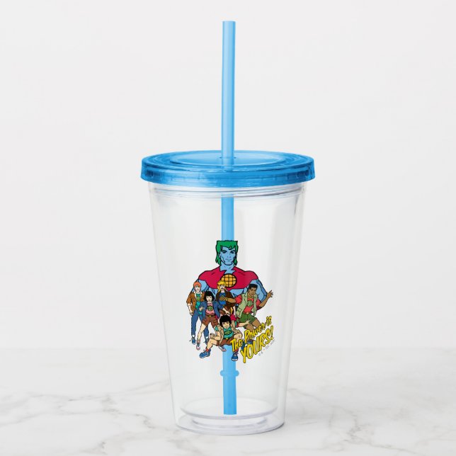 Captain Planet Group Graphic - Der Power ist deins Acryltrinkbecher (Vorderseite)