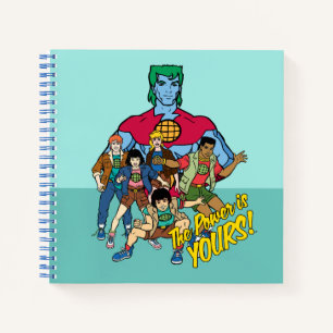 Captain Planet Group Graphic - Der Power ist deins Notizbuch