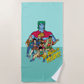 Captain Planet Group Graphic - Der Power ist deins Strandtuch