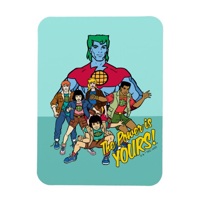 Captain Planet Group Graphic - The Power Is Yours! Magnet (Vertikal)