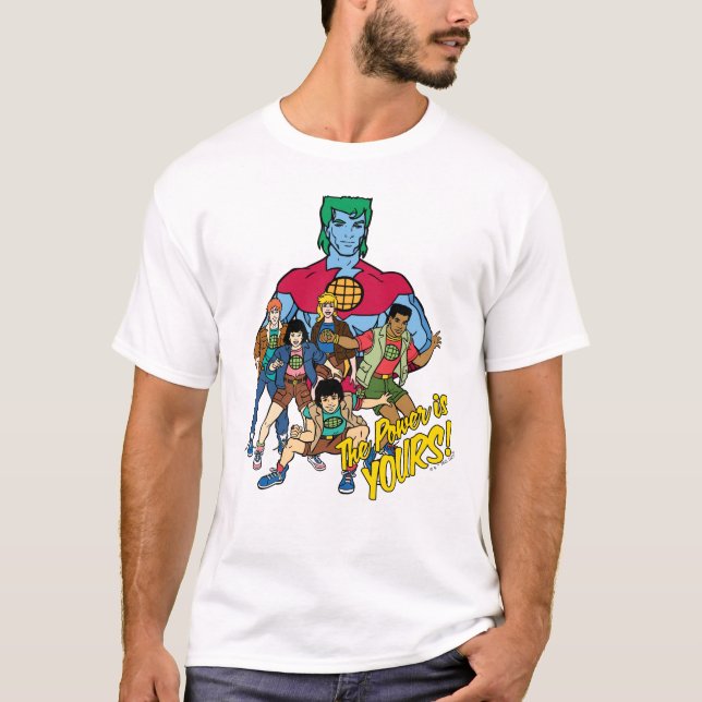 Captain Planet Group Graphic - The Power Is Yours! T-Shirt (Vorderseite)