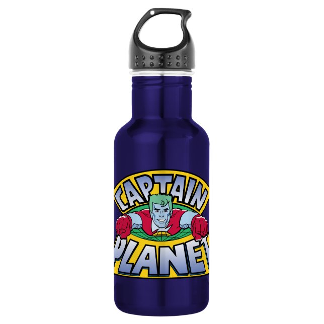 Captain Planet Logo Edelstahlflasche (Vorderseite)