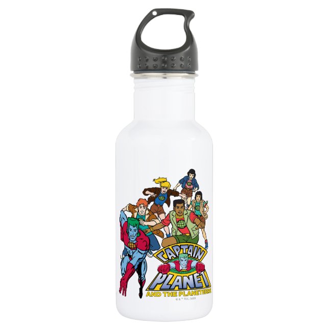 Captain Planet & the Planeteers Group Logo Graphic Edelstahlflasche (Vorderseite)