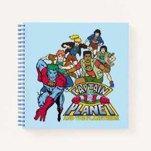 Captain Planet & the Planeteers Group Logo Graphic Notizbuch