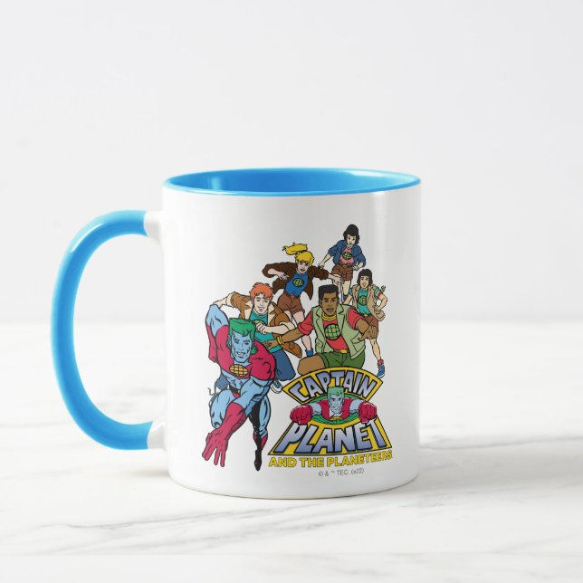 Captain Planet & the Planeteers Group Logo Graphic Tasse (Links)