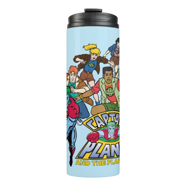Captain Planet & the Planeteers Group Logo Graphic Thermosbecher (Vorderseite)