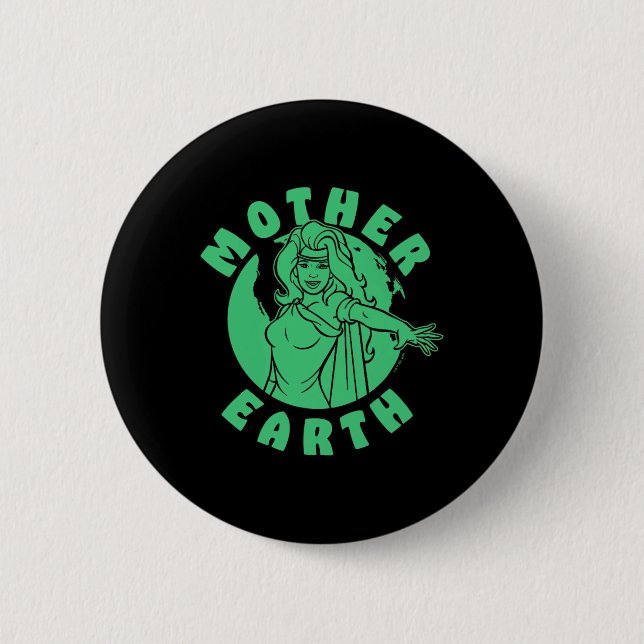 Captain Planet und die Mutter der Planeten Erde Button (Vorderseite)