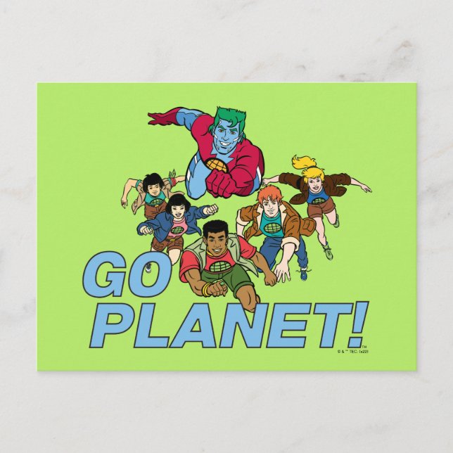 Captain Planet und die Planeten - Go Planet! Postkarte (Vorderseite)