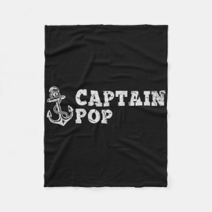 Captain Pop Segelboot Vintage Boot Anker Fu Fleecedecke