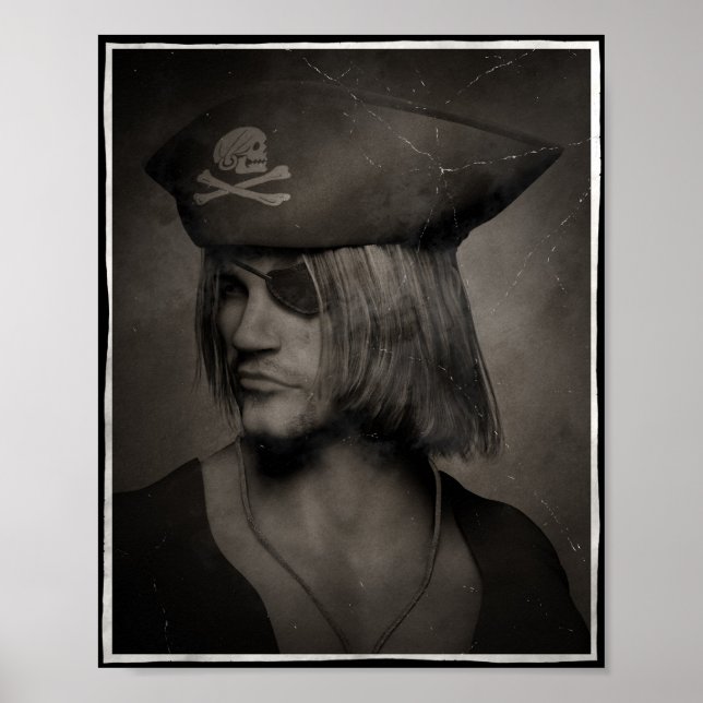 Captain Portrait - Antique Effect Poster (Vorne)