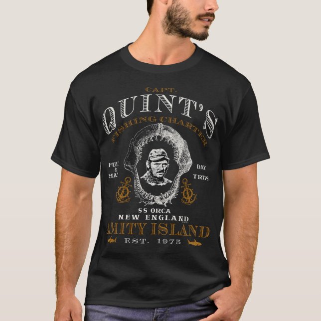Captain Quint's Jaw Skull (Universal Â© UCS LLC) T-Shirt (Vorderseite)