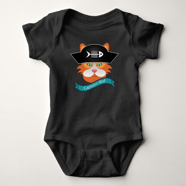 Captain Red - Baby Jersey Bodysuit  Baby Strampler (Vorderseite)