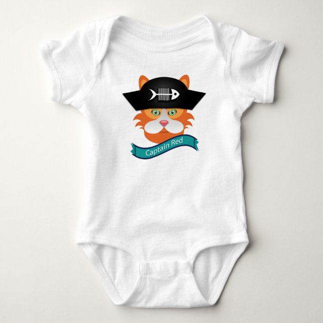 Captain Red - Baby Jersey Bodysuit  Strampler (Vorderseite)