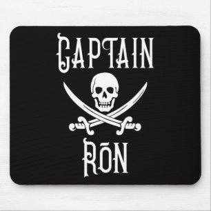 Captain Ron Personalisierter Piratenschädel Bootfa Mousepad