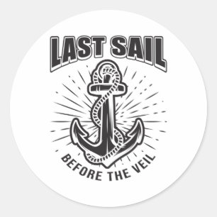 Captain Sail Boat Sailor Sea Sailing Funny Geschen Runder Aufkleber