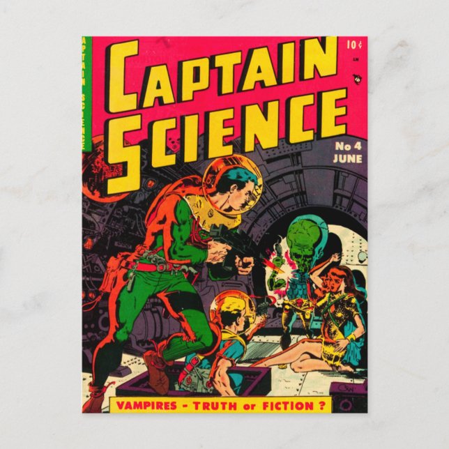 Captain Science — Vampire: Wahrheit oder Fiktion? Postkarte (Vorderseite)