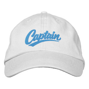 Captain Simple Bold Typography Stil Bestickte Baseballkappe