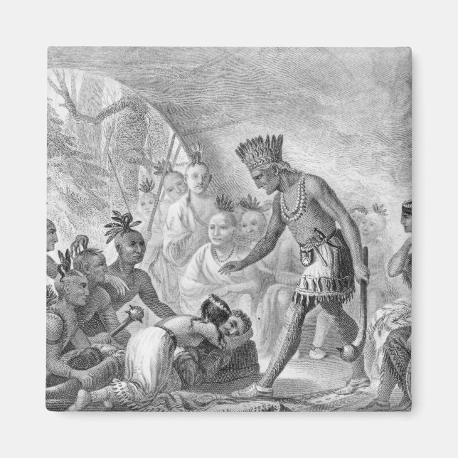Captain Smith gerettet von Pocahontas Magnet (Vorne)