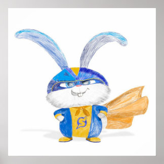 Captain Snowball|Geschenk für Kaninchenliebhaber Poster