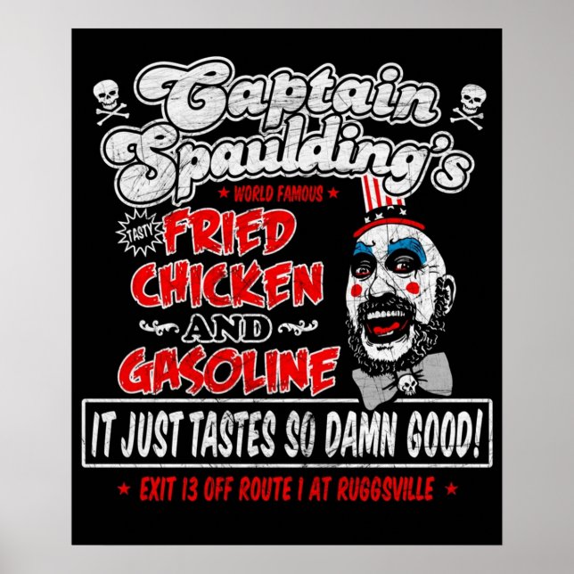 Captain Spaulding Fried Chicken Benzoline Poster (Vorne)