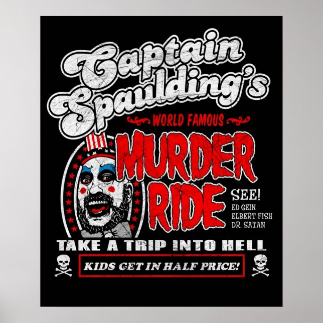 Captain Spaulding Mordfahrt Poster (Vorne)