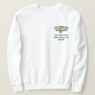 Captain Stripes Mermaid Personalisieren Sie es! Besticktes Sweatshirt