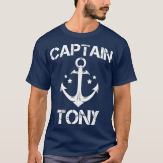 CAPTAIN TONY Funny Geburtstag Personalisierter Nam T-Shirt