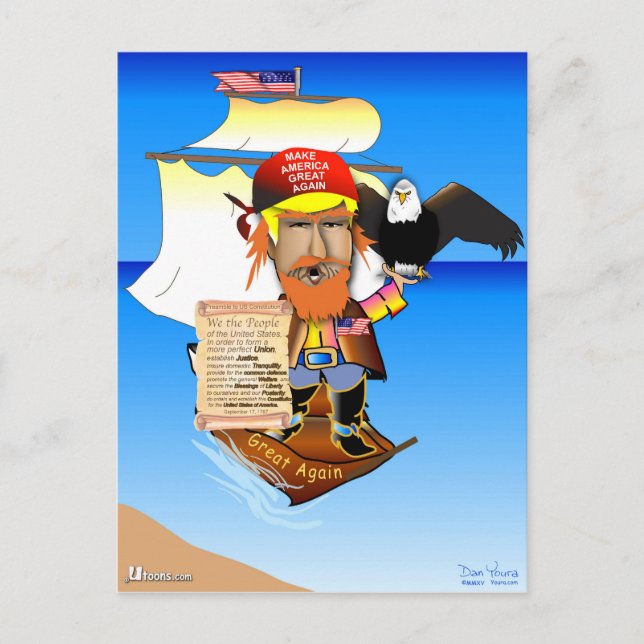 Captain Trump Postkarte (Vorderseite)
