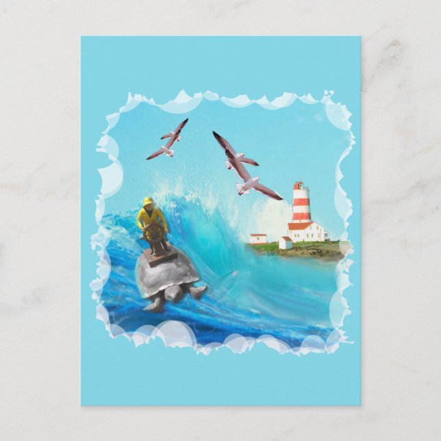 Captain Turtle Postkarte (Vorderseite)