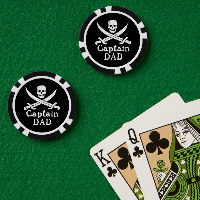 Captain Vater - Classic Pokerchips (Pokertisch (doppelt))