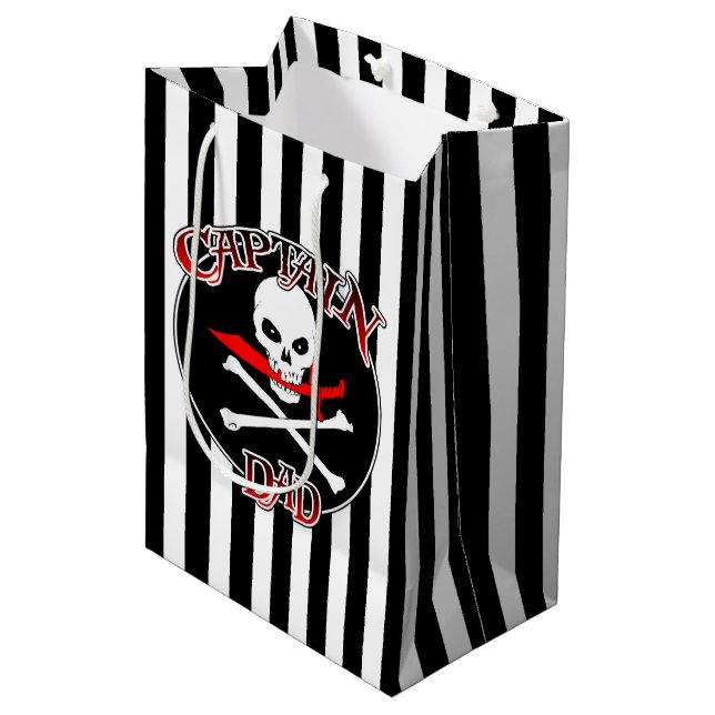 Captain Vater Gift Bag Mittlere Geschenktüte (Vorderseite Schrägansicht)