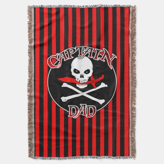Captain Vater Throw Blanket Decke (Vorderseite Vertikal)