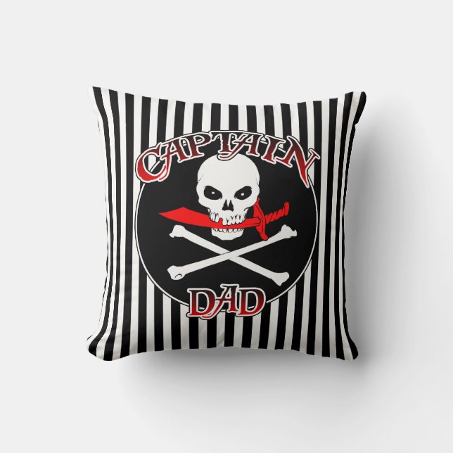 Captain Vater Throw Kissen (Vorderseite)