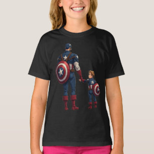 Captain Vater und Sidekick Son T-Shirt