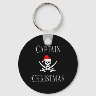 Captain Weihnachtsurlaub Piratenschädel Santa Hut Schlüsselanhänger