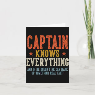 Captain weiß alles Vatertag Retro Karte