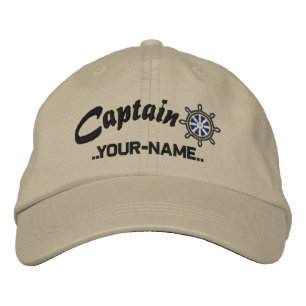 CAPTAIN Wheel, anpassbar für Ihr Namensschiff Bestickte Kappe