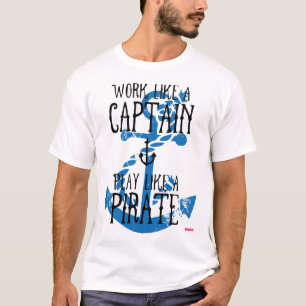 Captain's Code - hart arbeiten, Wildes T-Shirt für