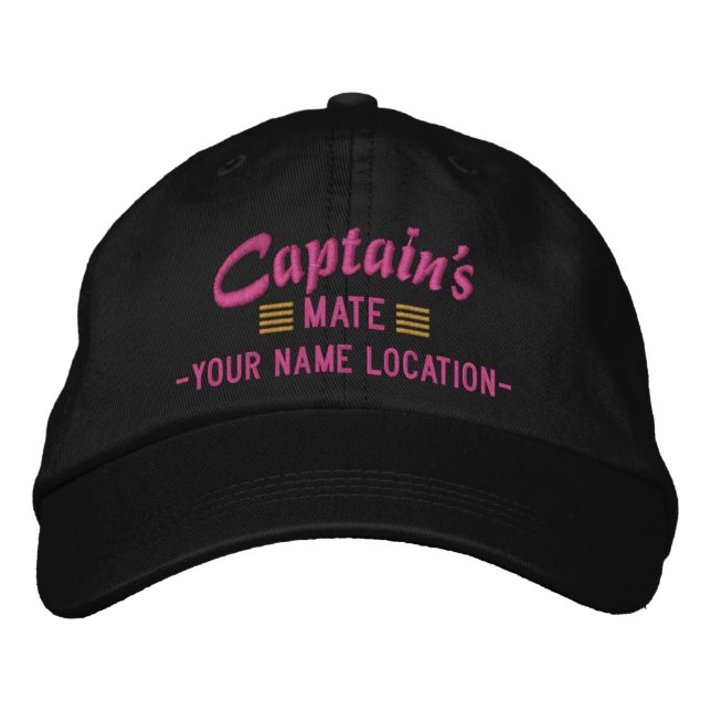 Captain's MATE Personalisieren Sie es! bestickte K Bestickte Baseballkappe (Vorderseite)